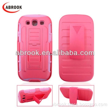 Hot selling robot style holster combo case for samsung i9300 galaxy s3